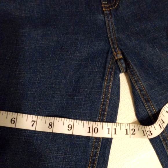 Tex Max Azria Western Jeans W 31 Wide Leg Mid Rise Dark Wash Blue Embroidered - Picture 11 of 13